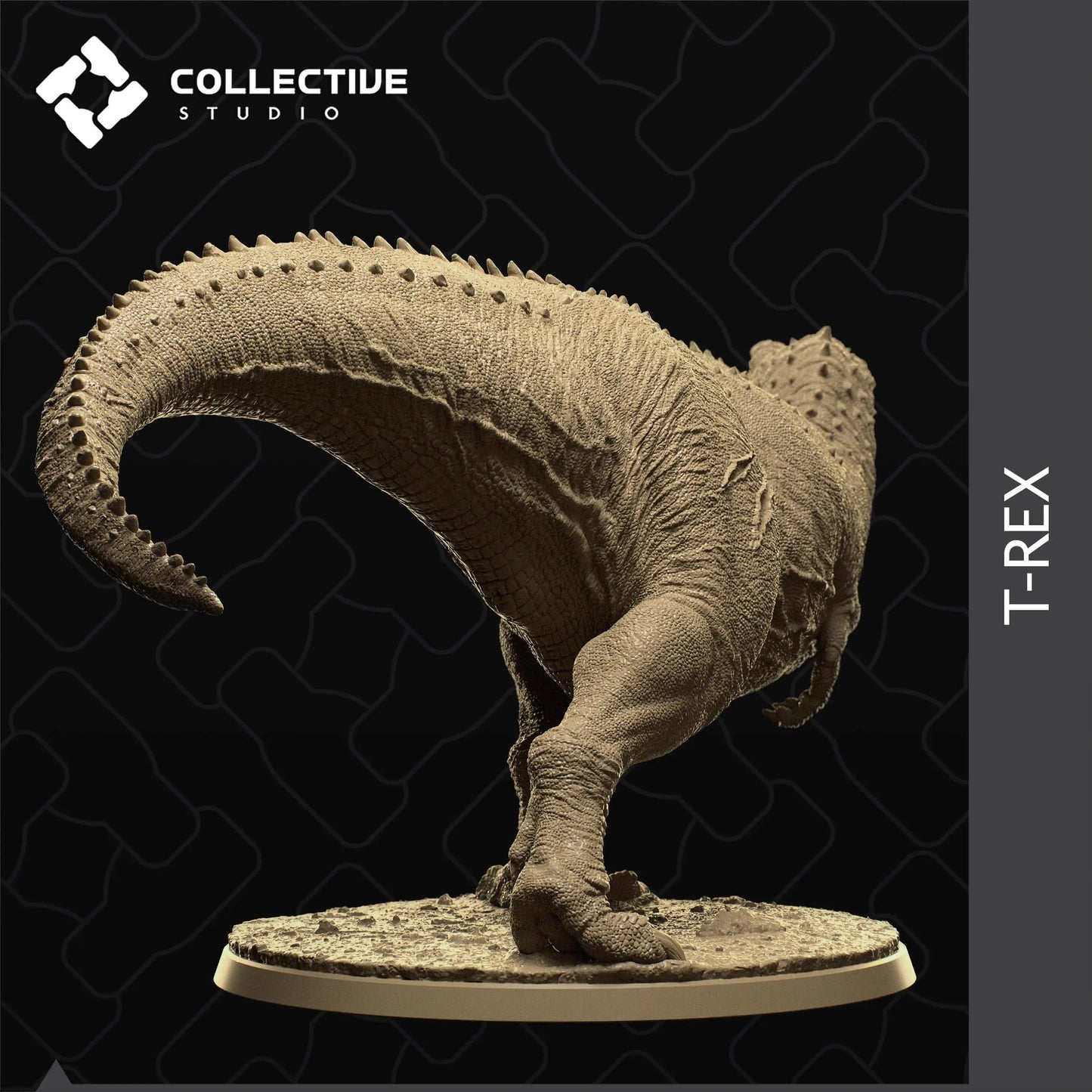 Tyrannosaurus Rex | D&D TTRPG Dinosaur Miniature | Collective Studio - Tattles Told 3D