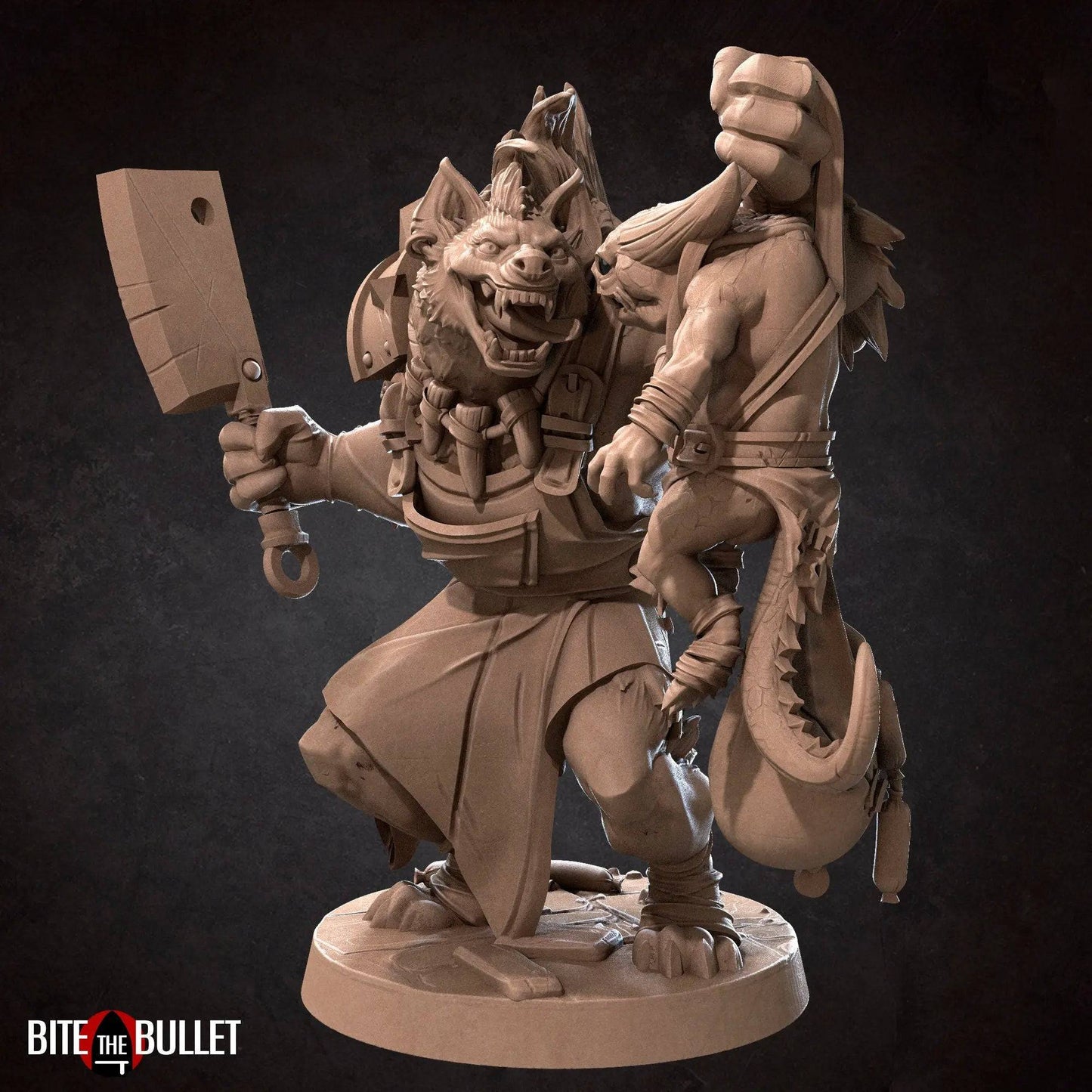 Ukor, Butcher Gnoll | D&D Miniature TTRPG Character | Bite the Bullet - Tattles Told 3D