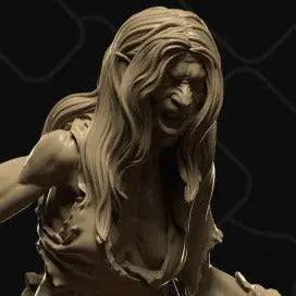 Undead Female Vampire Spawn | D&D TTRPG Monster Miniature | Collective Studio - Tattles Told 3D