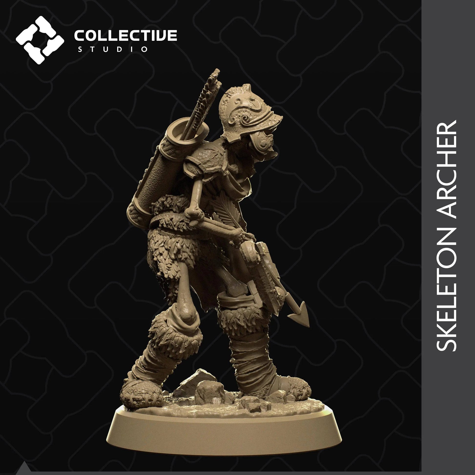 Undead Skeleton Archer | D&D TTRPG Monster Miniature | Collective Studio - Tattles Told 3D
