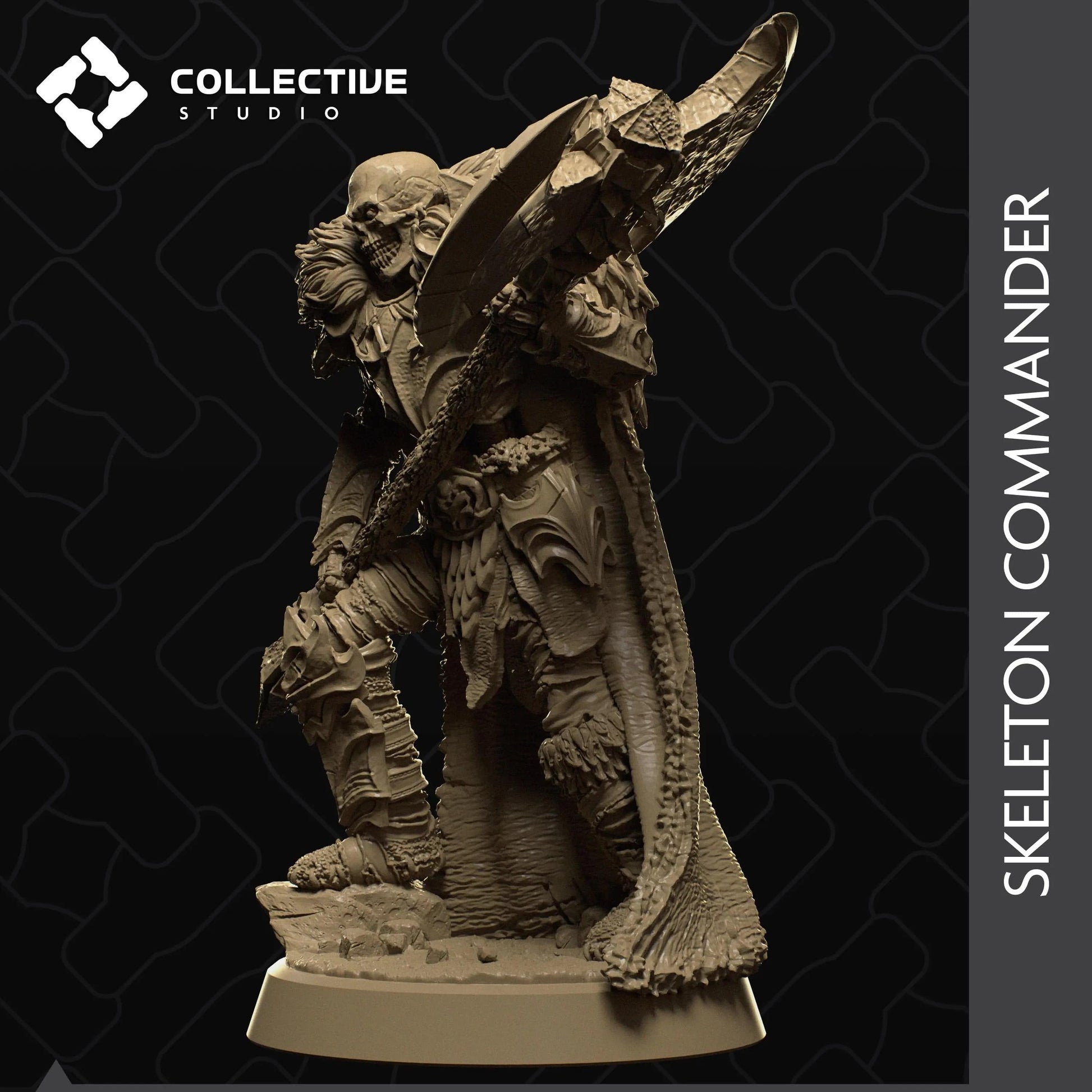 Undead Skeleton Commander | D&D TTRPG Monster Miniature | Collective Studio - Tattles Told 3D