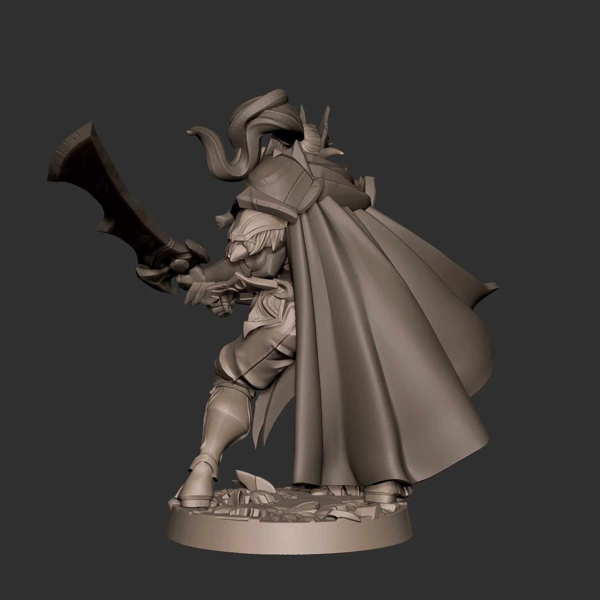 Vahdian, Night Moon Elf Fighter Knight Soldier | D&D Miniature TTRPG Character | Bite the Bullet - Tattles Told 3D