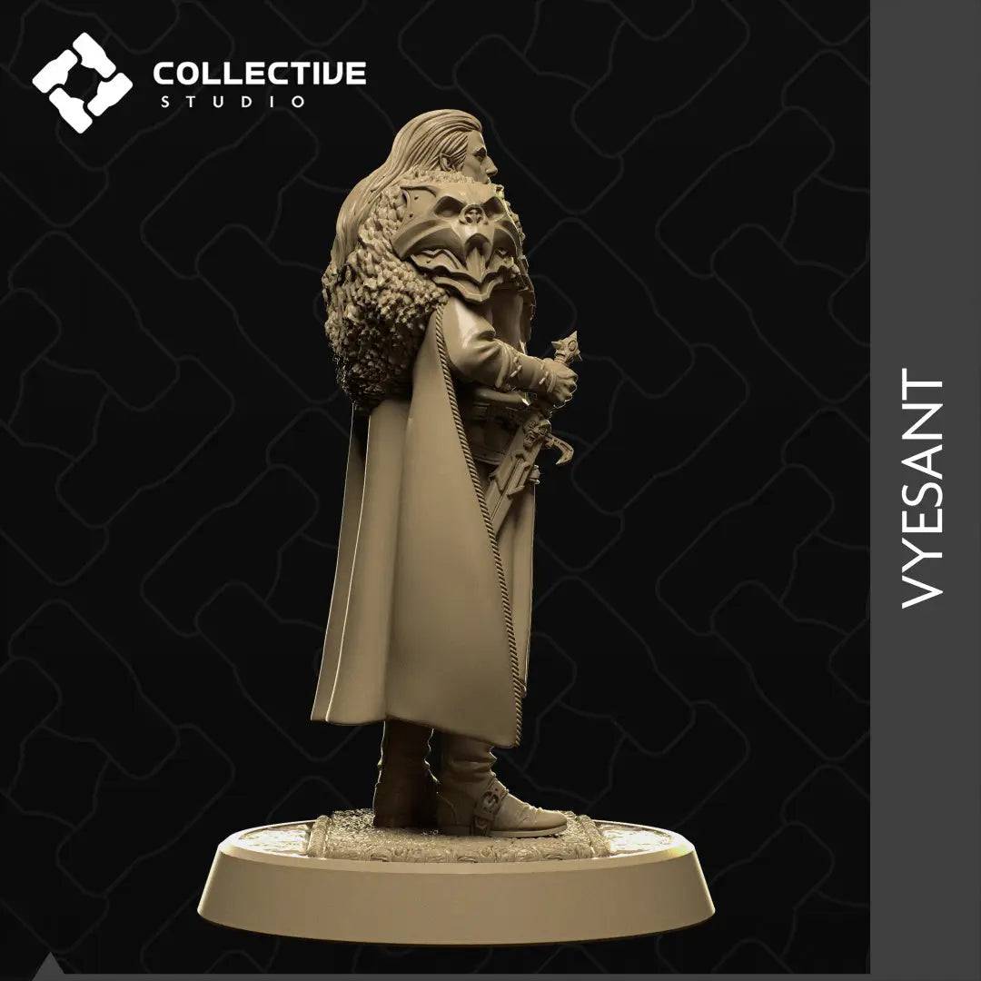 Vampire Lord Vyesant, Strahd von Zarovich, Regal and Corrupt Conqueror | D&D TTRPG Character Miniature | Collective Studio - Tattles Told 3D