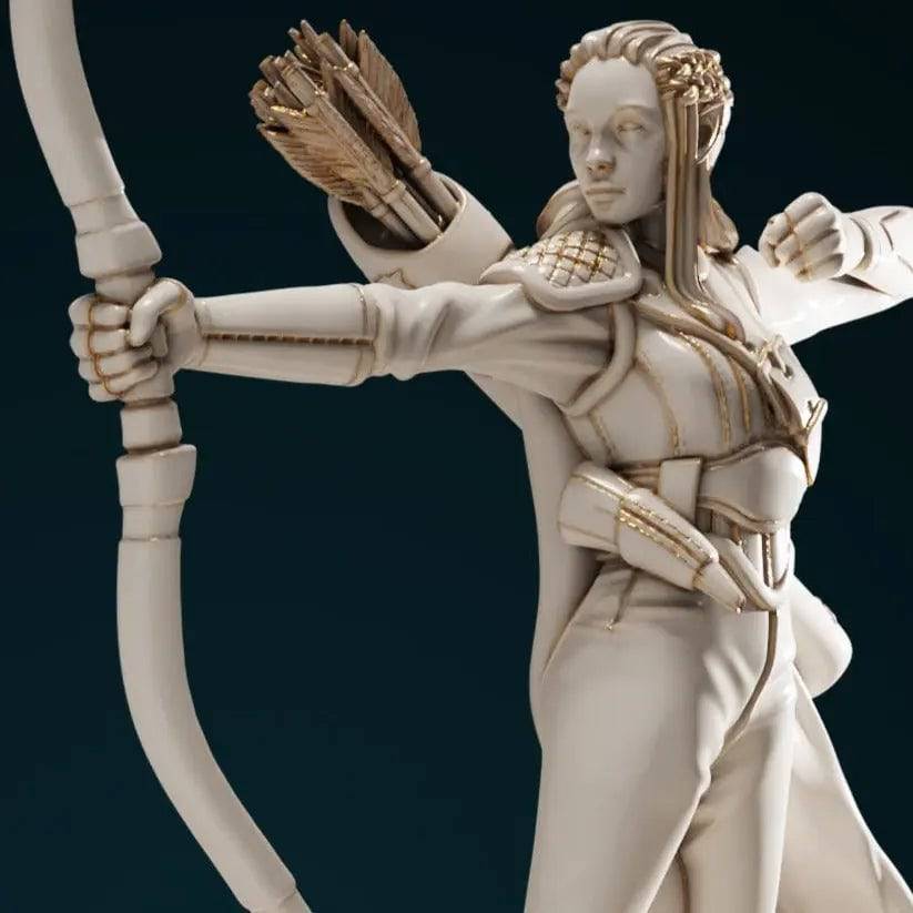 Veralli, Elf Ranger Hunter | D&D Miniature TTRPG Character | DND is a Woman - Tattles Told 3D