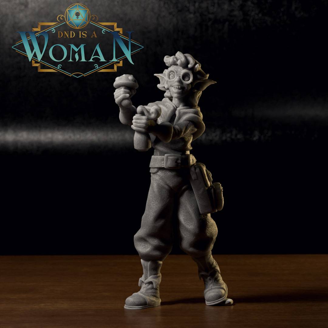 Viax, Goblin Alchemist | D&D Miniature TTRPG Character | DND is a Woman - Tattles Told 3D