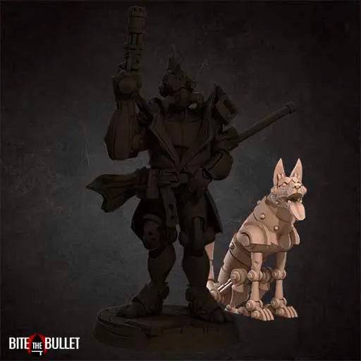 Warforged Artificer and Robot Pet Companion | D&D Miniature TTRPG Character | Bite the Bullet - Tattles Told 3D