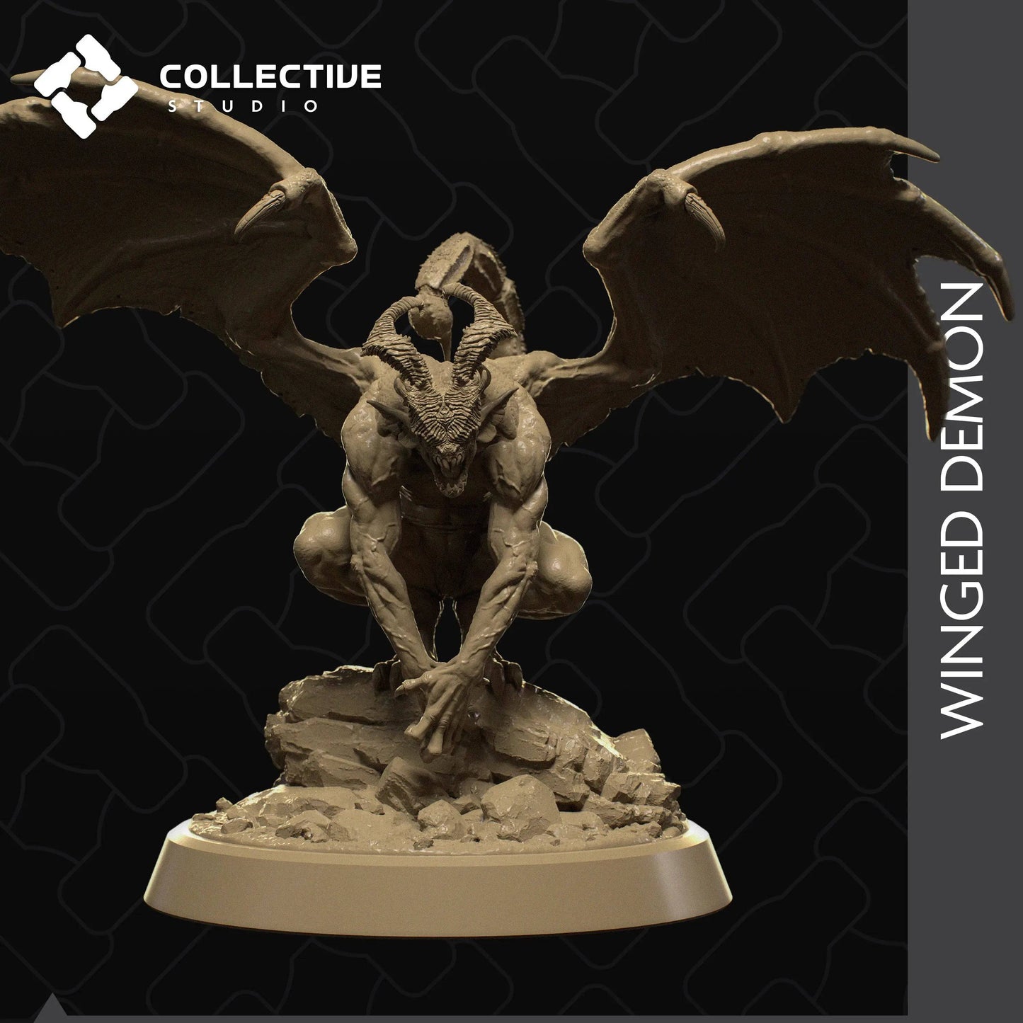 Winged Demon Imp Scorpion Tail | D&D TTRPG Monster Miniature | Collective Studio - Tattles Told 3D
