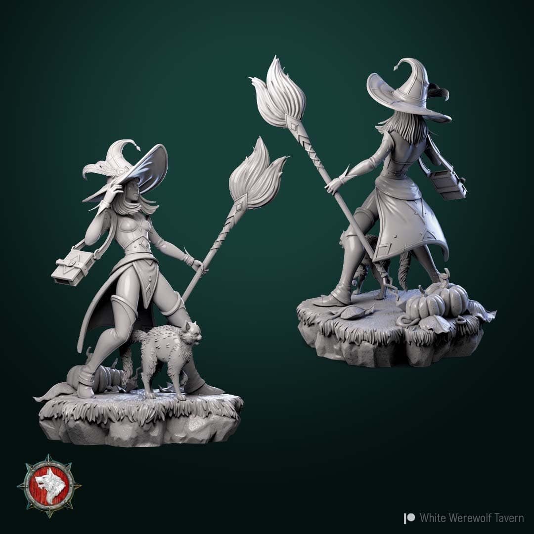 Witch 2022 | TTRPG Miniature | White Werewolf Tavern - Tattles Told 3D