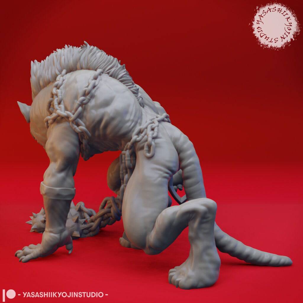 Yeenoghu | TTRPG Monster Miniature | Yasashii Kyojin Studio - Tattles Told 3D