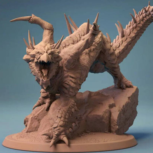 Young Brown Dragon | D&D TTRPG Dragon Monster Miniature | Lord of the Print - Tattles Told 3D