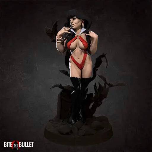 Dawn, Pinup SFW NSFW Lovely Woman, Vampire Bat | D&D Miniature Pinup | Bite the Bullet - Tattles Told 3D