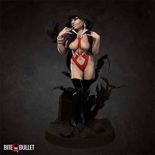 Dawn, Pinup SFW NSFW Lovely Woman, Vampire Bat | D&D Miniature Pinup | Bite the Bullet - Tattles Told 3D