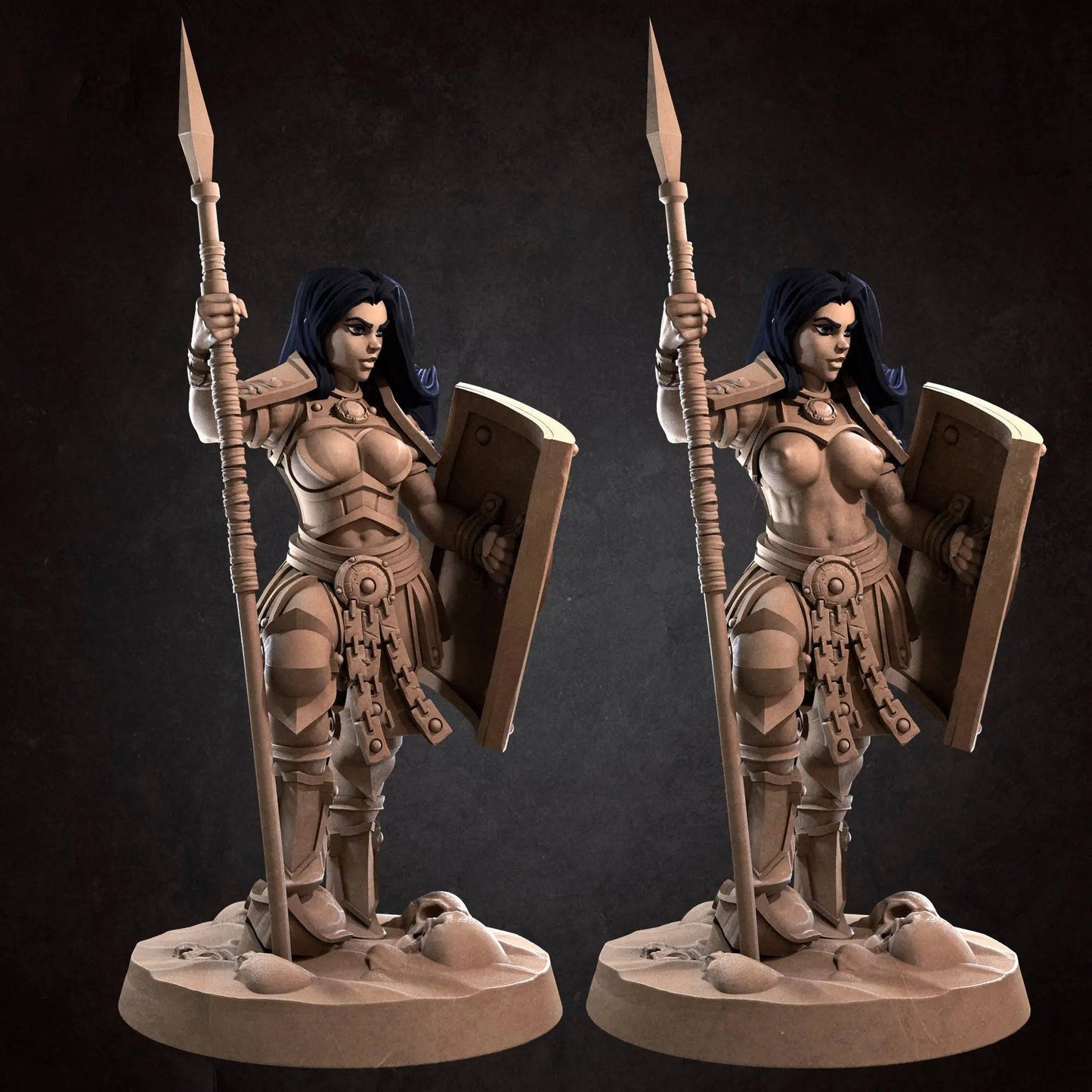Kalista, Pinup SFW NSFW Lovely Woman, Gladiator Greek Spartan Soldier | D&D Miniature Pinup | Bite the Bullet - Tattles Told 3D