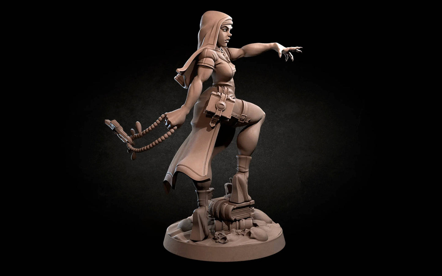 Magdalena, Pinup SFW NSFW Lovely Woman, Exorcist Rebuke | D&D Miniature Pinup | Bite the Bullet - Tattles Told 3D