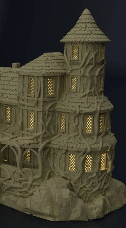 Corrupted Cultist Manor House | 28mm Scale | D&D TTRPG Playable 3D Printed Building Terrain Scenery | MiniatureLand