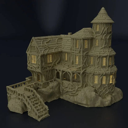 Corrupted Cultist Manor House | 28mm Scale | D&D TTRPG Playable 3D Printed Building Terrain Scenery | MiniatureLand