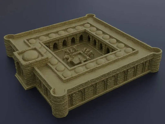 Desert Caravanserai | D&D TTRPG Playable Building Miniature | MiniatureLand - Tattles Told 3D