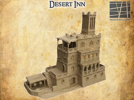 Desert Inn | D&D TTRPG Playable Building Miniature | MiniatureLand - Tattles Told 3D