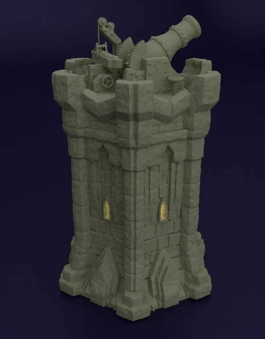 Dwarf Bombard Tower | D&D TTRPG Playable Building Miniature | MiniatureLand - Tattles Told 3D