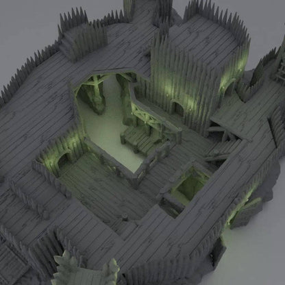 Fortified River Camp | D&D TTRPG Playable 3D Printed Building | MiniatureLand