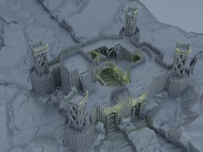 Fortified River Camp | D&D TTRPG Playable 3D Printed Building | MiniatureLand