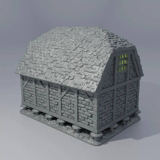 Medieval Granary | D&D TTRPG Playable Building Miniature | MiniatureLand - Tattles Told 3D