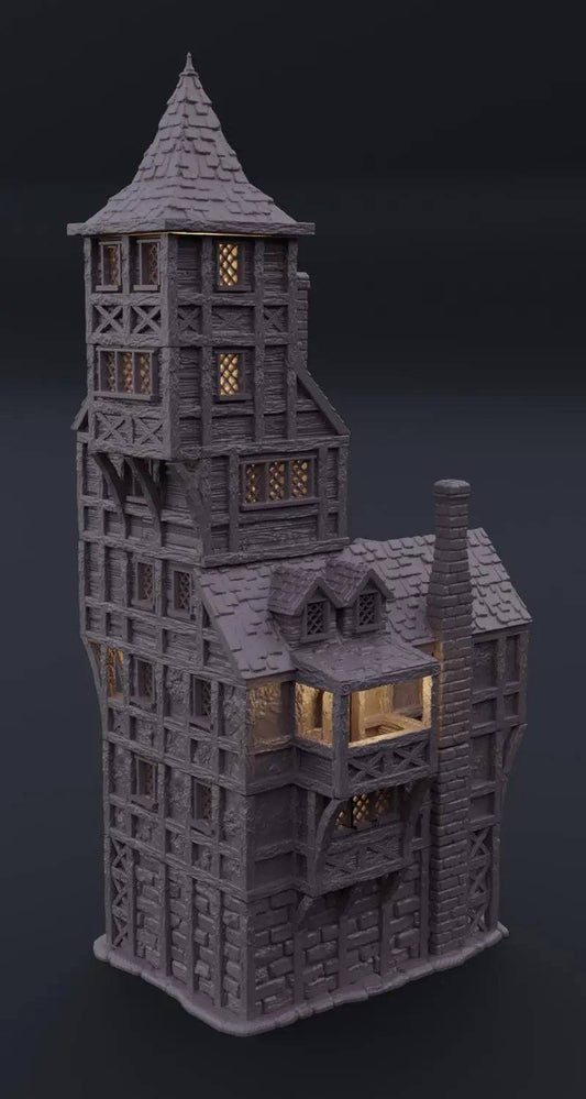 Medieval High House | D&D TTRPG Playable Building Miniature | MiniatureLand - Tattles Told 3D