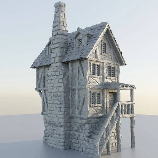 Shady Merchant House | D&D TTRPG Playable Building Miniature | MiniatureLand - Tattles Told 3D