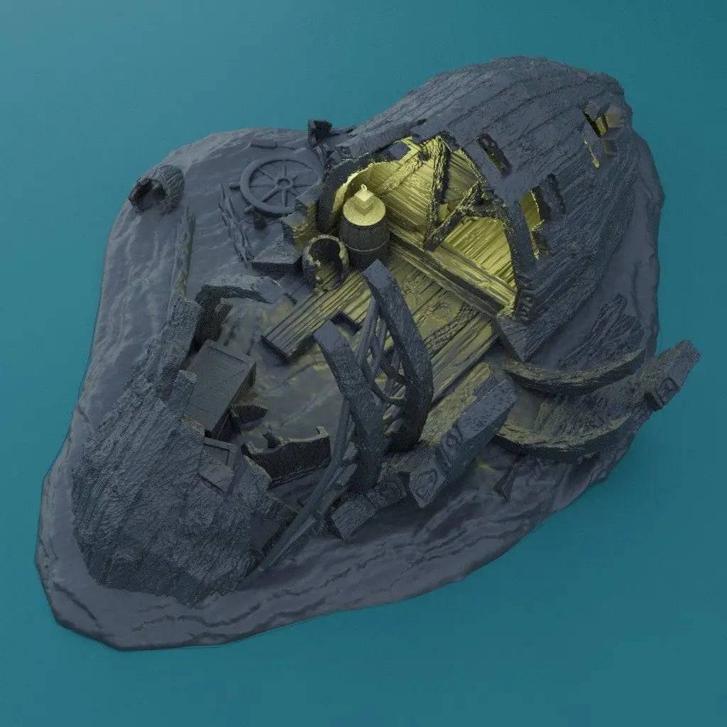 Shipwreck Burrow | D&D TTRPG Playable Building Miniature | MiniatureLand - Tattles Told 3D