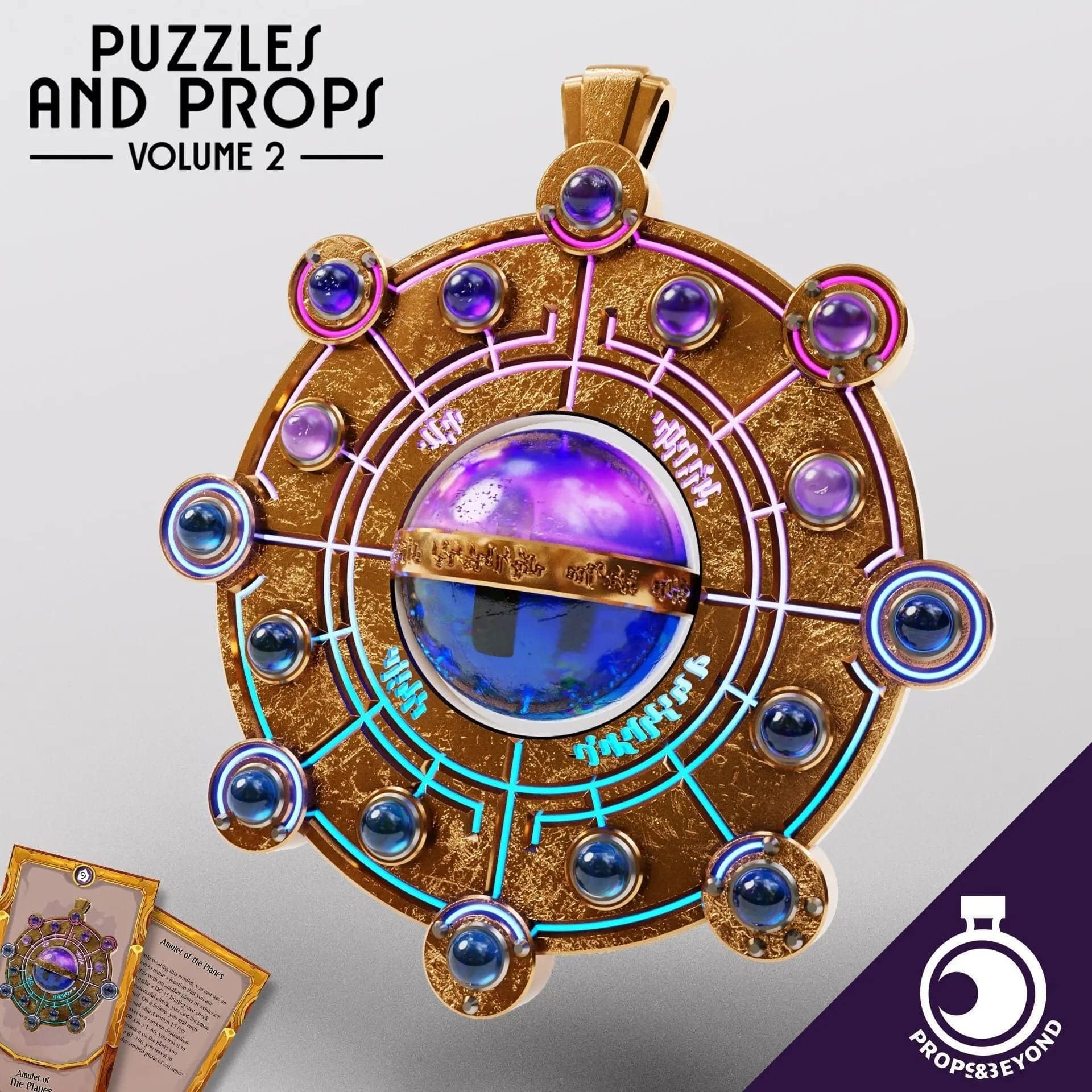 Amulet of the Planes | TTRPG LARP Gaming Prop | Puzzles & Props - Tattles Told 3D