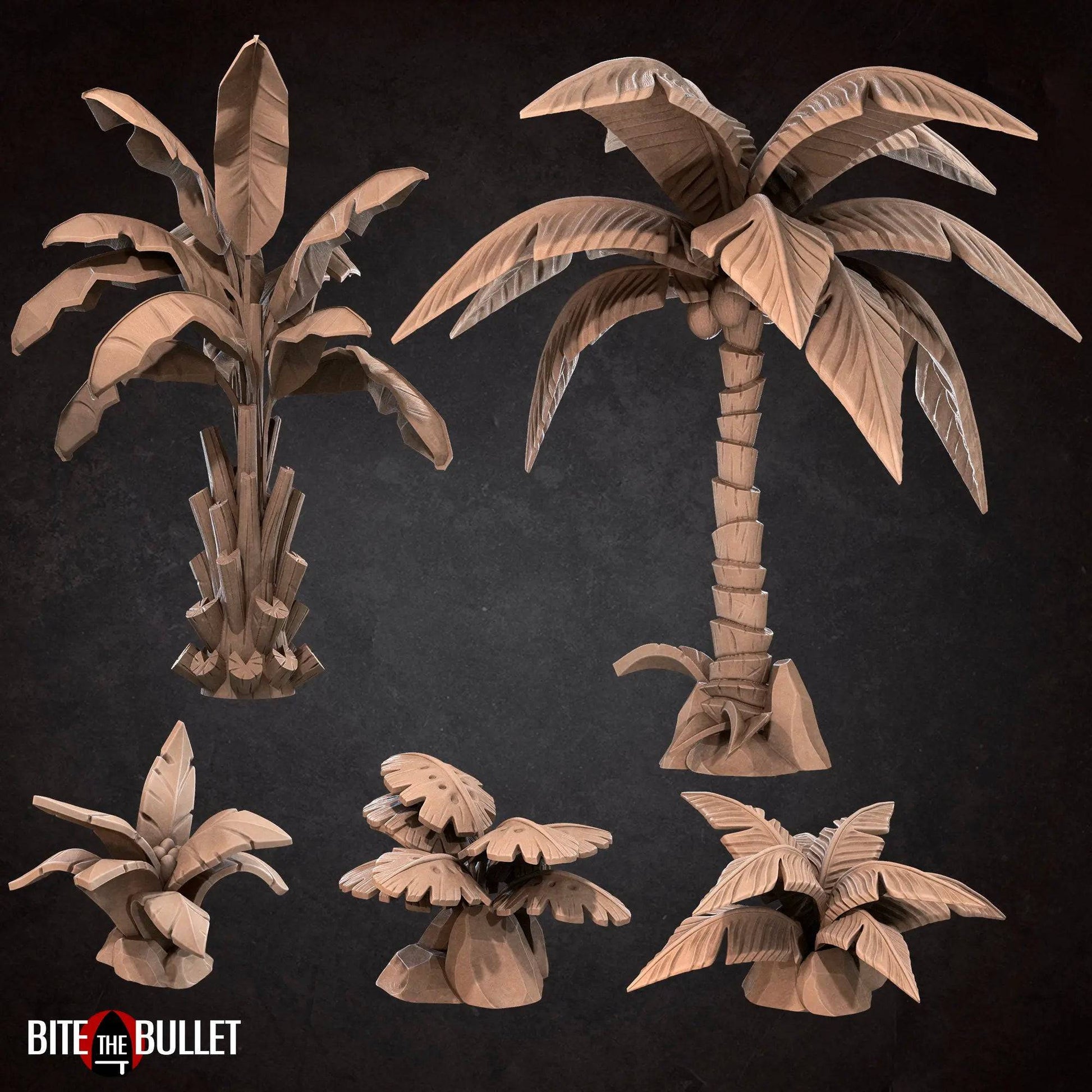 Amazons Packs | D&D Scatter Mini Jungle Scenery Plants | Bite the Bullet - Tattles Told 3D