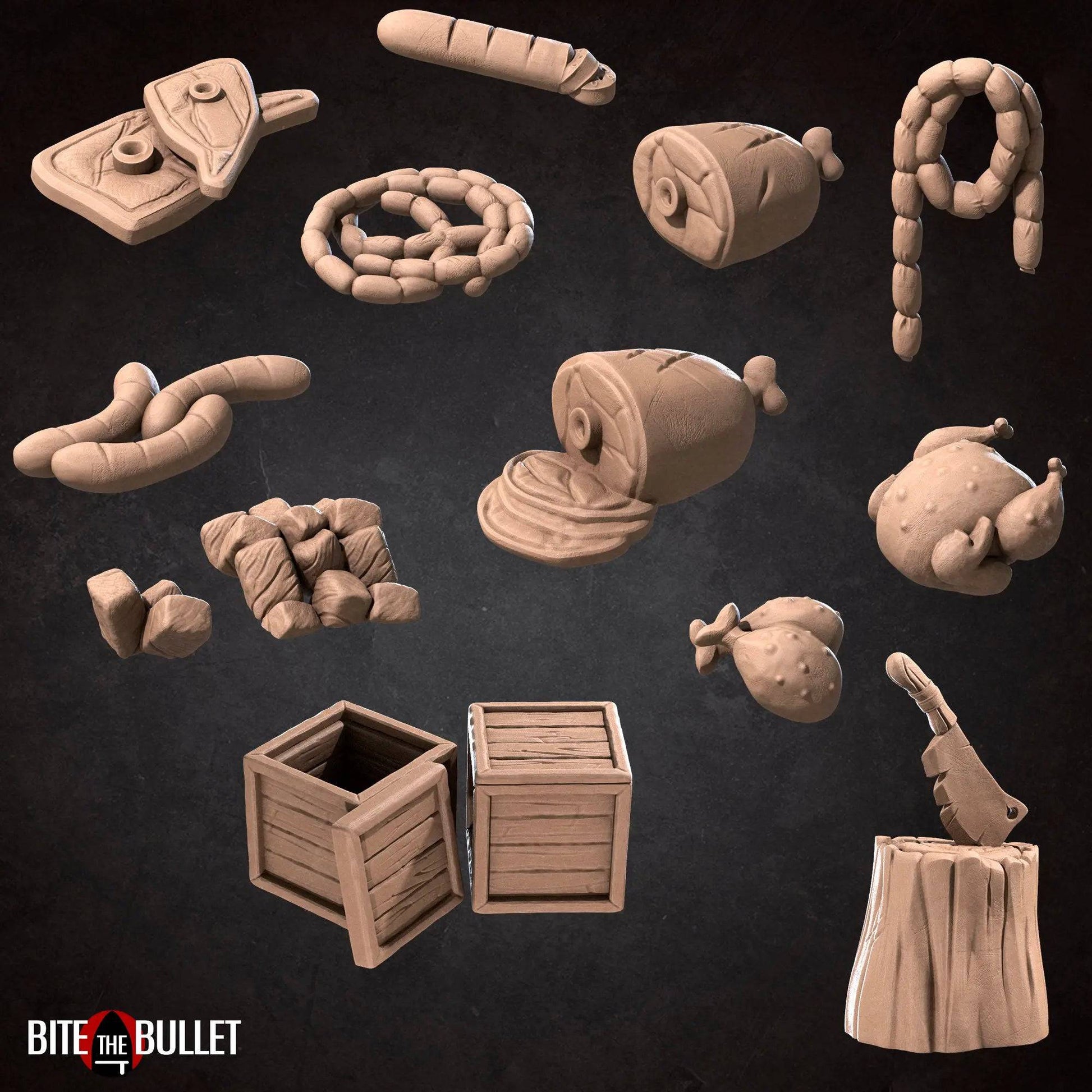 Butcher Pack | D&D Scatter Mini Scenery | Bite the Bullet - Tattles Told 3D