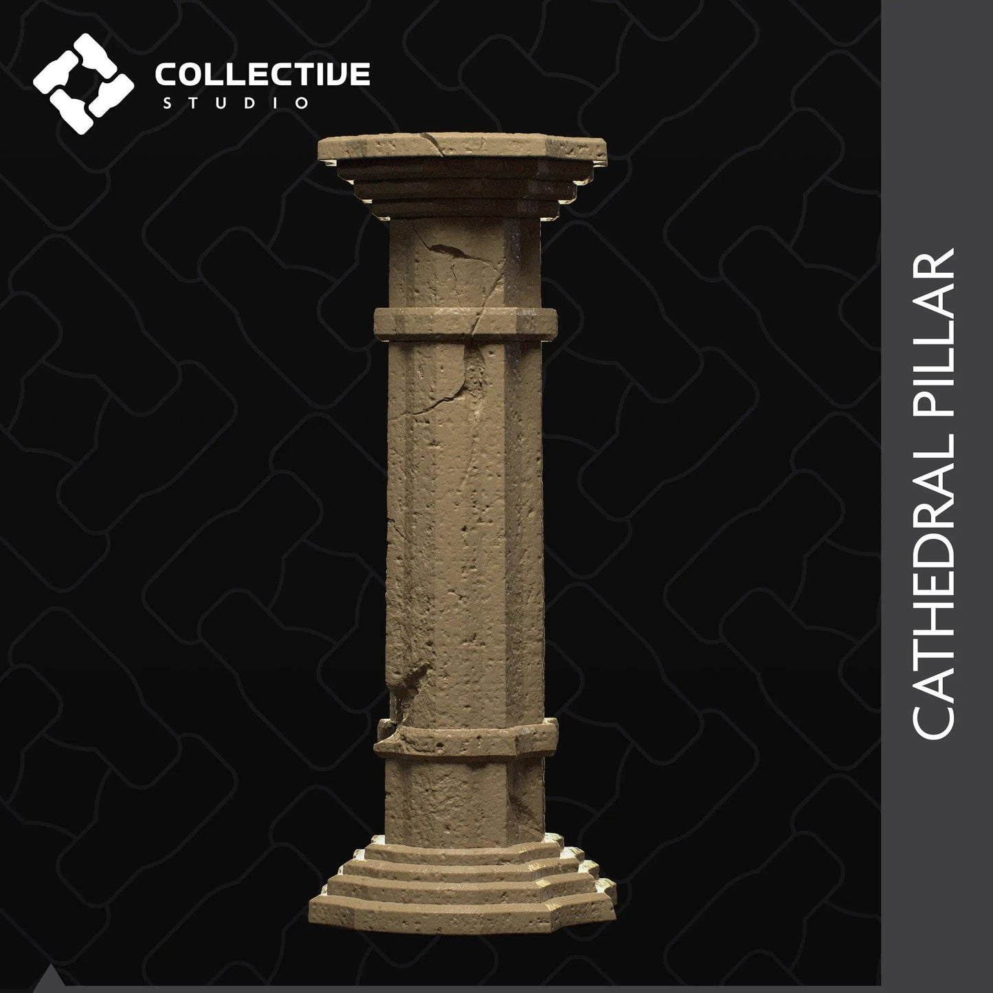 Cathedral Pillar | D&D Scatter Mini | Collective Studio - Tattles Told 3D