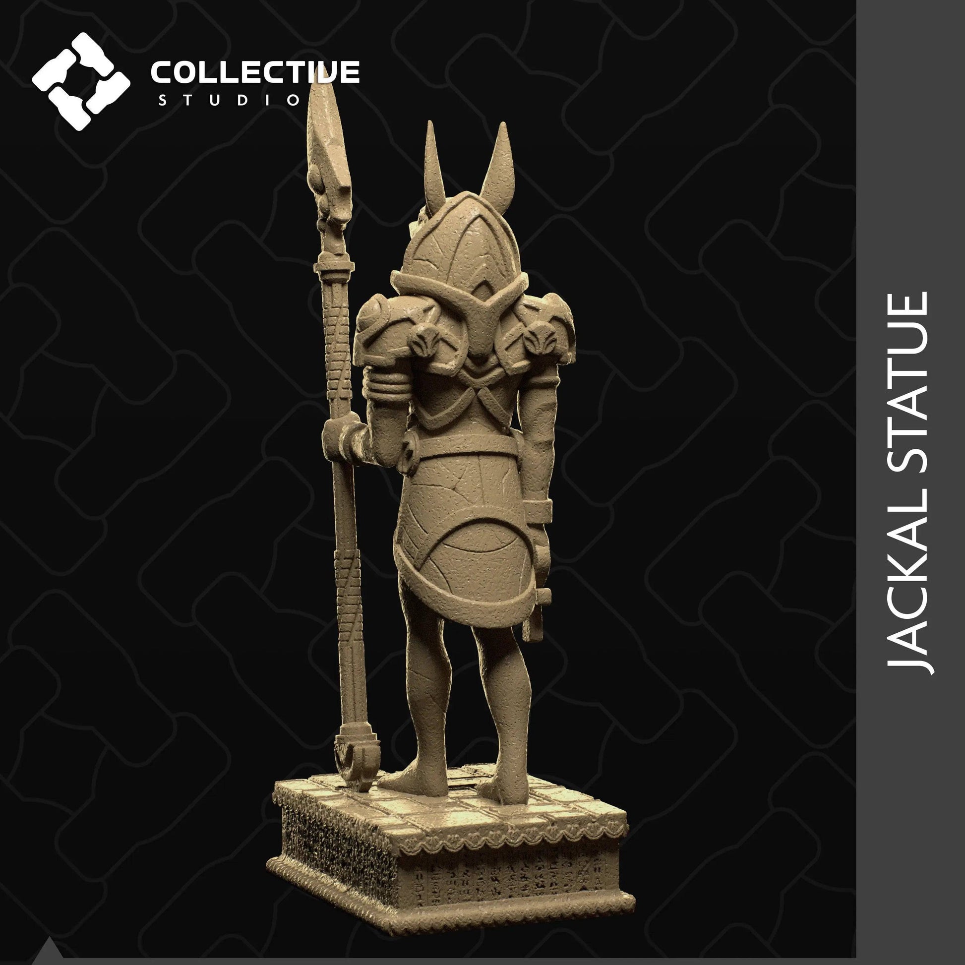 Jackal Statue | D&D Scatter Mini | Collective Studio - Tattles Told 3D