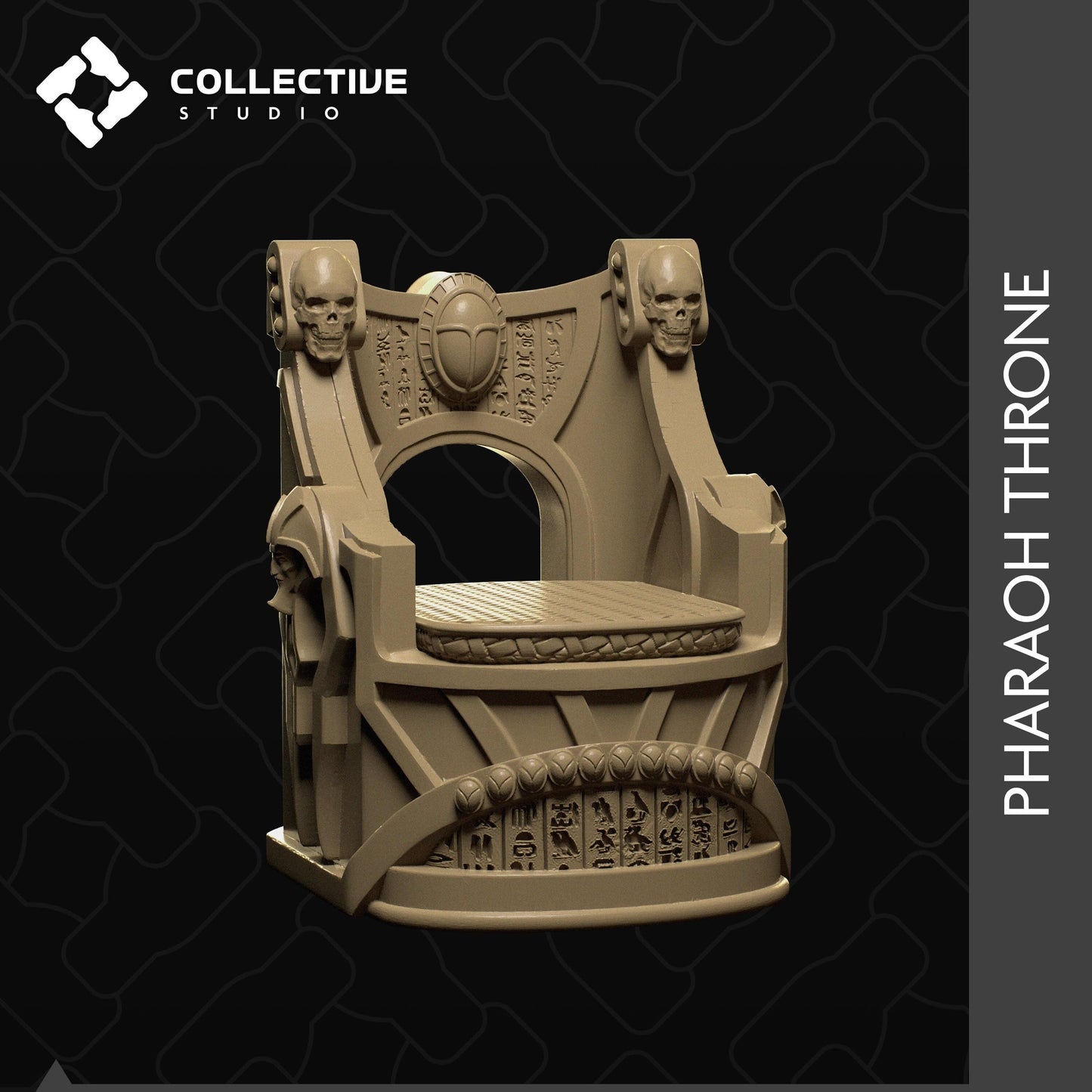 Pharaoh Throne | D&D Scatter Mini | Collective Studio - Tattles Told 3D