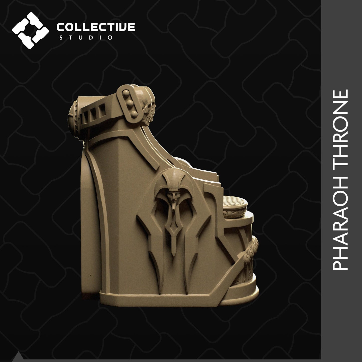 Pharaoh Throne | D&D Scatter Mini | Collective Studio - Tattles Told 3D