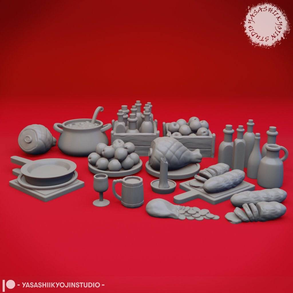 Tavern Set | TTRPG Scatter Mini | Yasashii Kyojin Studio - Tattles Told 3D