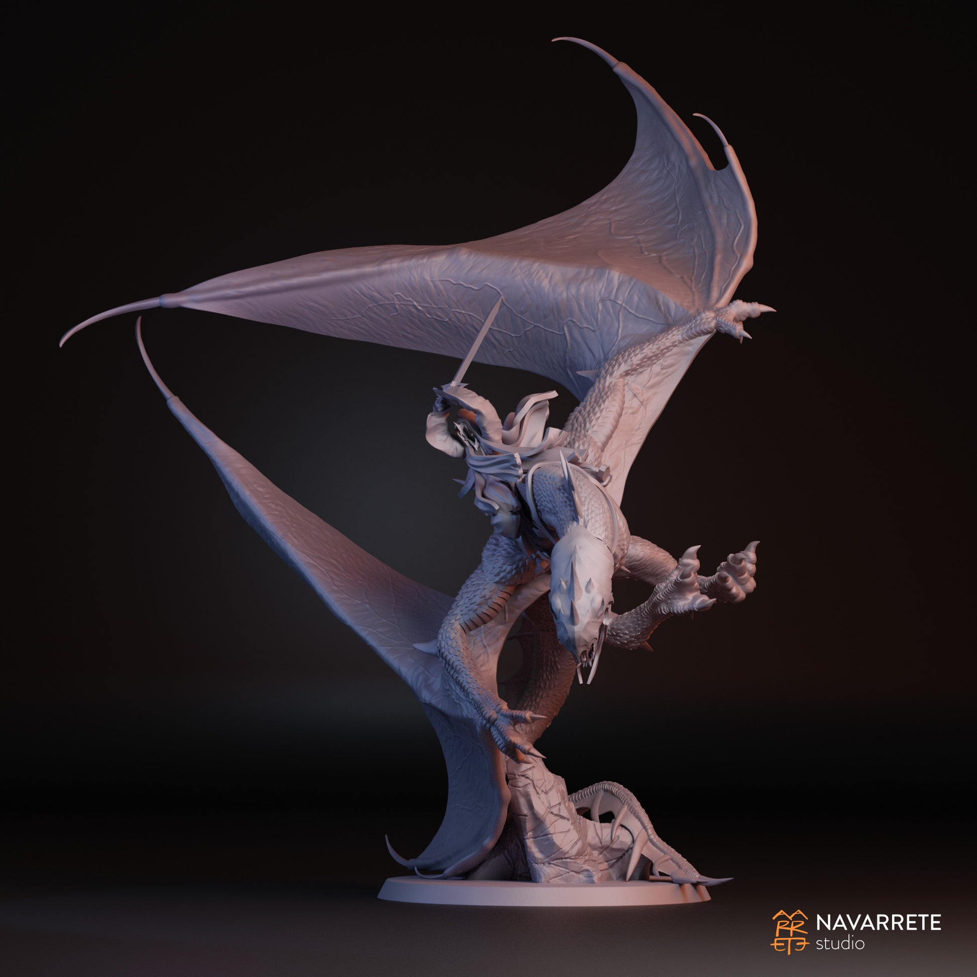Detailed miniature of The Nightmare from Tattles Told 3D, featuring dark, eerie details, designed for tabletop gaming by Navarrete Studio.