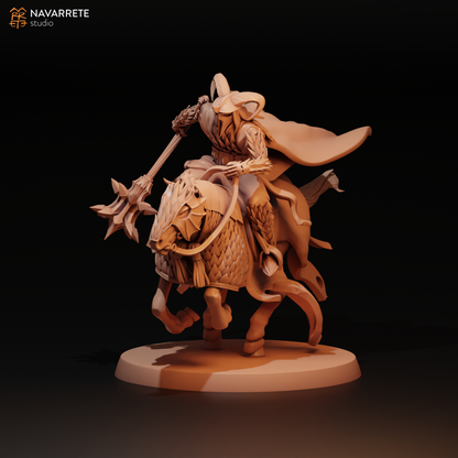 Detailed image of The Oriental King tabletop gaming miniature by Navarrete Studio, crafted by Tattles Told 3D.