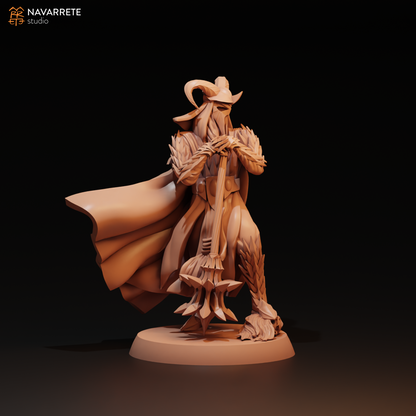 Detailed image of The Oriental King tabletop gaming miniature by Tattles Told 3D from Navarrete Studio.