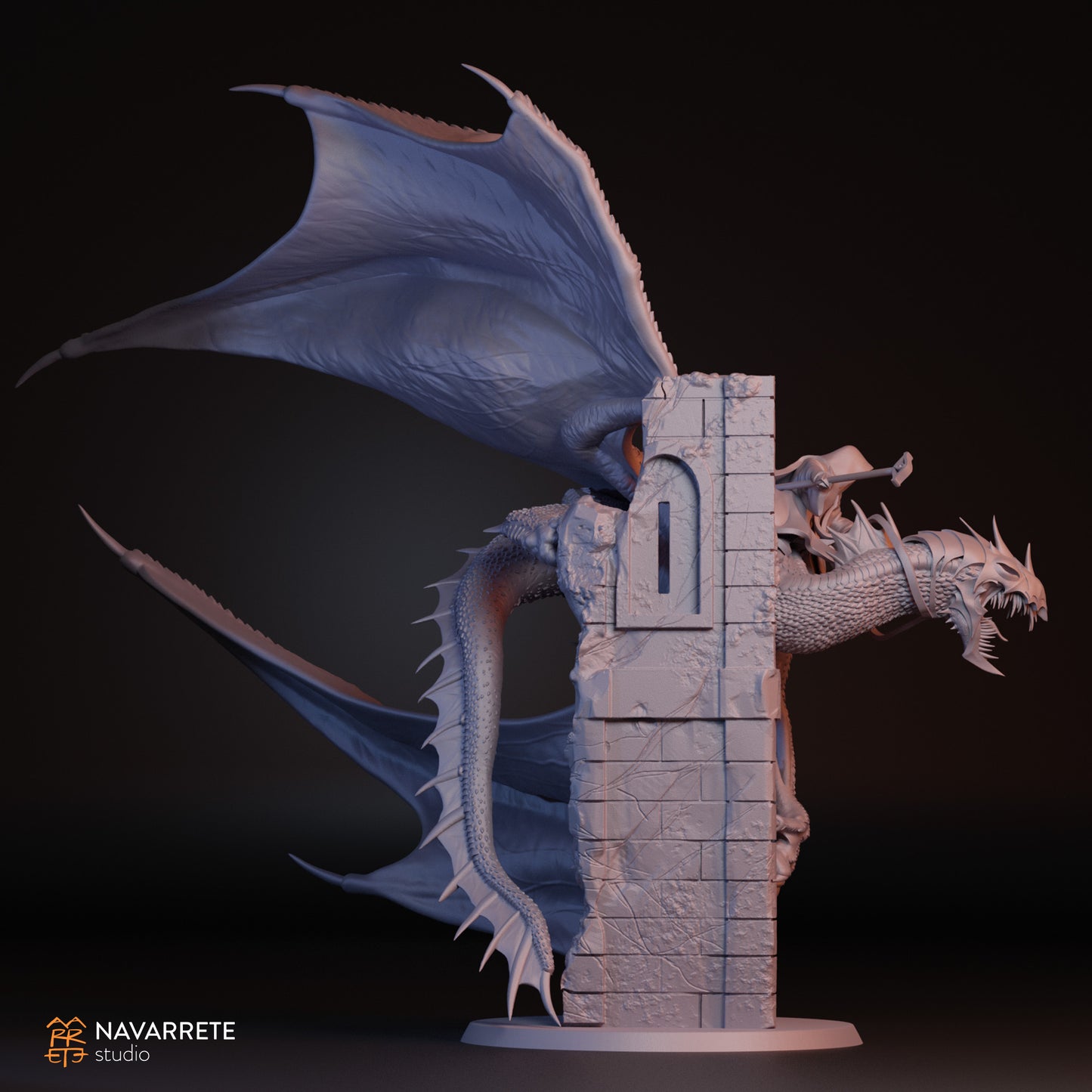 Detailed image of The Perpetual tabletop gaming miniature by Navarrete Studio, created by Tattles Told 3D, showing intricate design and craftsmanship.
