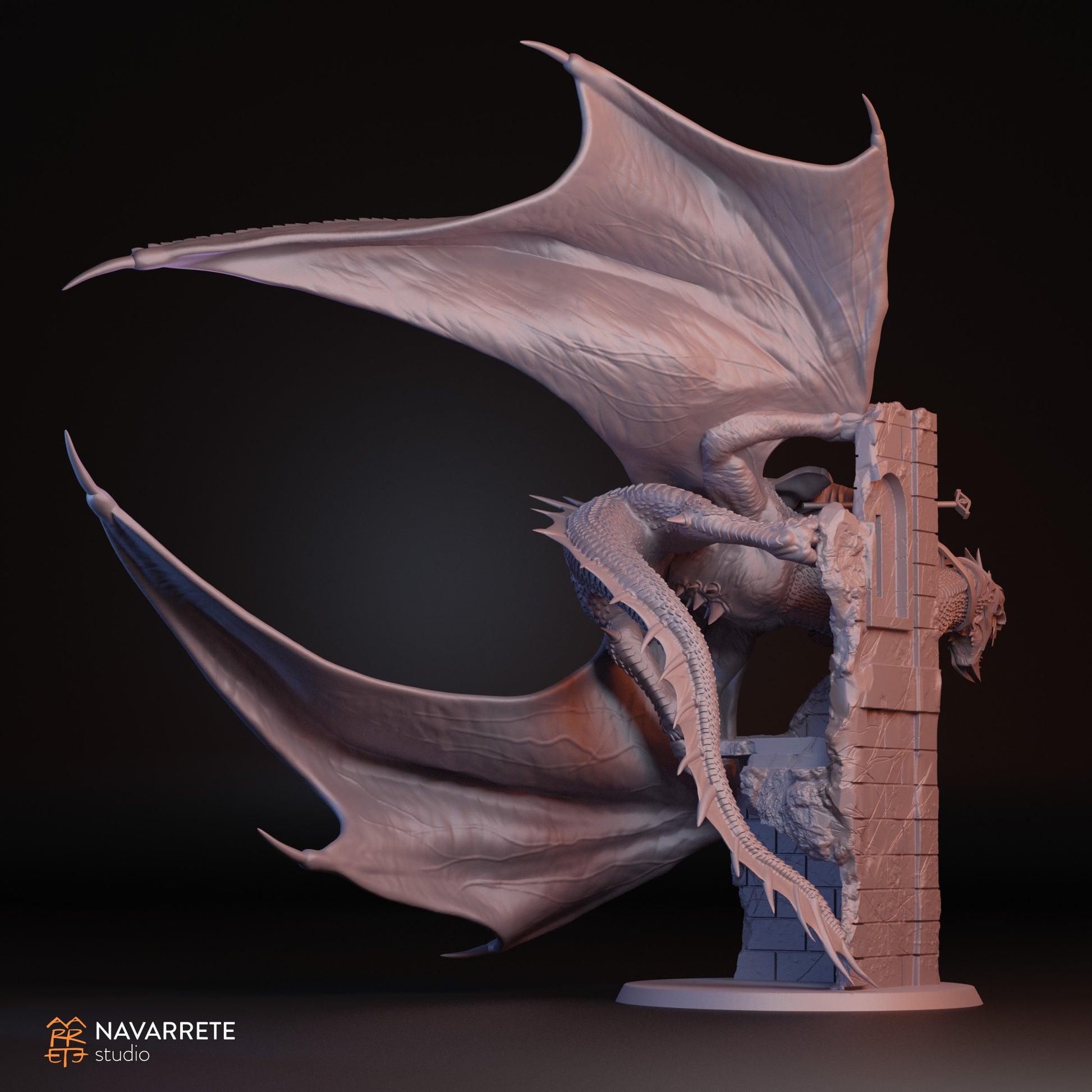 Detailed image of The Perpetual tabletop gaming miniature by Tattles Told 3D from Navarrete Studio, showing intricate sculpting and design.