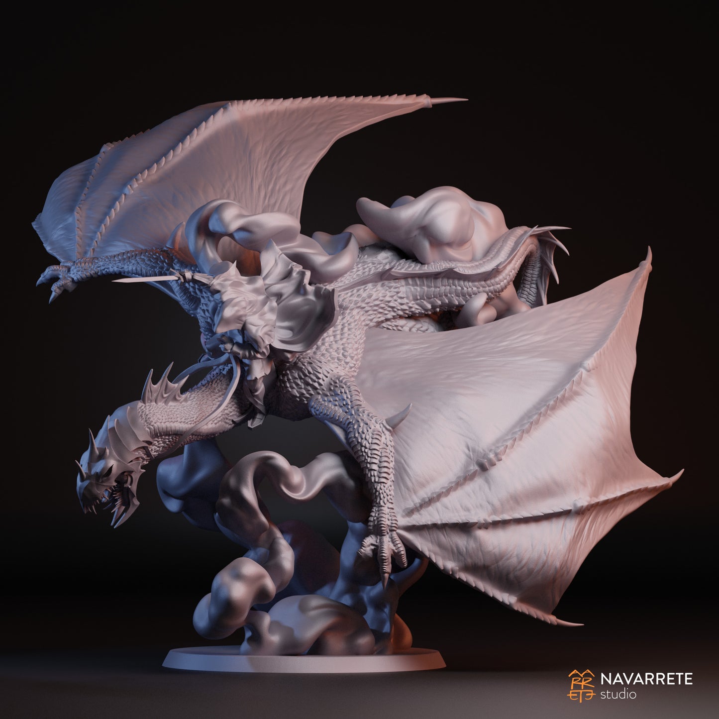 Detailed image of The Shadow Ruler tabletop gaming miniature by Tattles Told 3D, featuring intricate design and detailed craftsmanship.