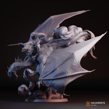 Colorful tabletop gaming miniature of The Spectrum King 2 by Tattles Told 3D, featuring intricate details and vibrant paintwork.