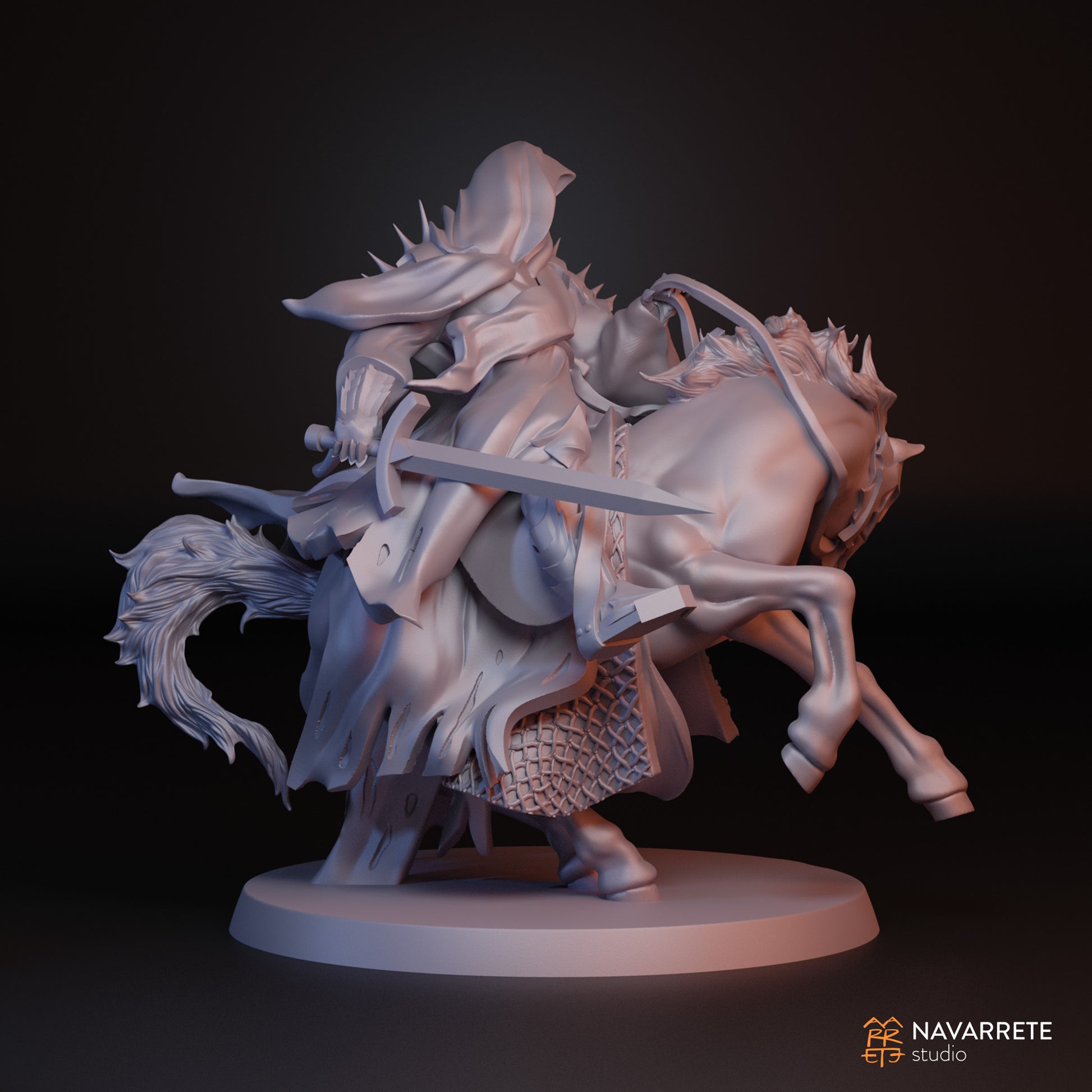 Tattles Told 3D Spectrum King tabletop gaming miniature featuring detailed design and vibrant colors from Navarrete Studio.