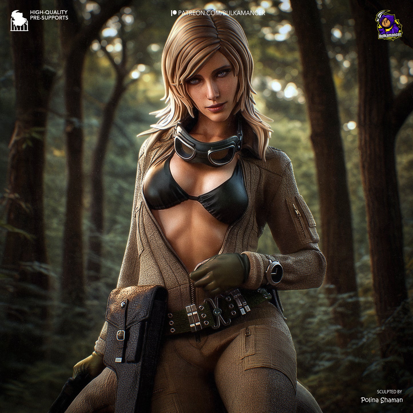 Triple Agent | Resin Garage Kit Figure Game Fan Art | Bulkamancer Sculpts