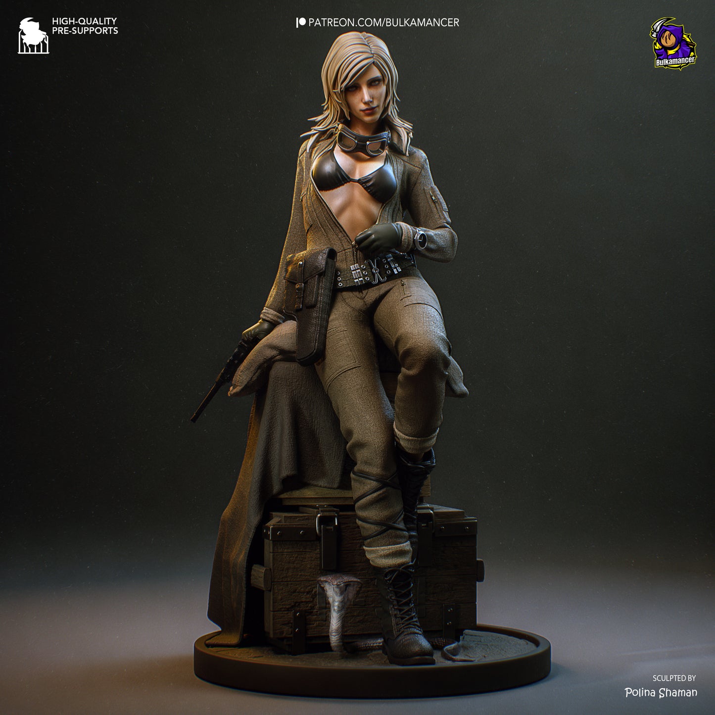 Triple Agent | Resin Garage Kit Figure Game Fan Art | Bulkamancer Sculpts