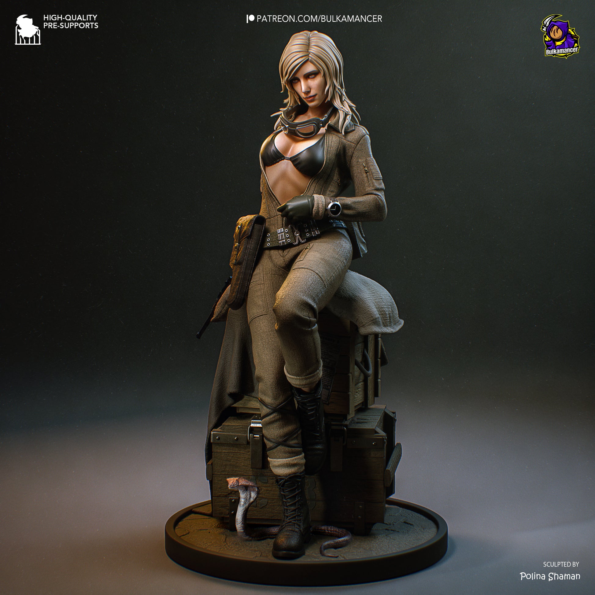 Triple Agent | Resin Garage Kit Figure Game Fan Art | Bulkamancer Sculpts