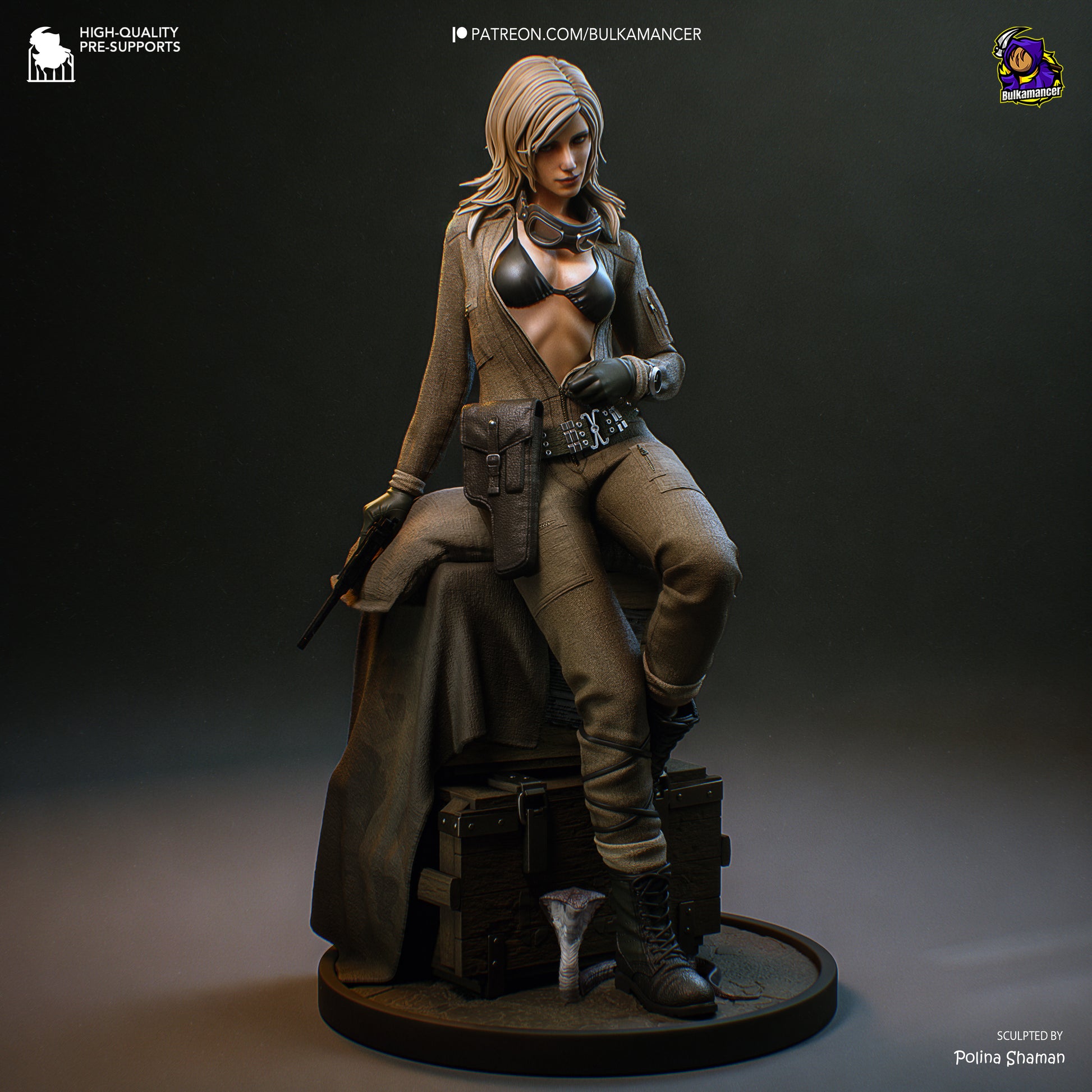 Triple Agent | Resin Garage Kit Figure Game Fan Art | Bulkamancer Sculpts