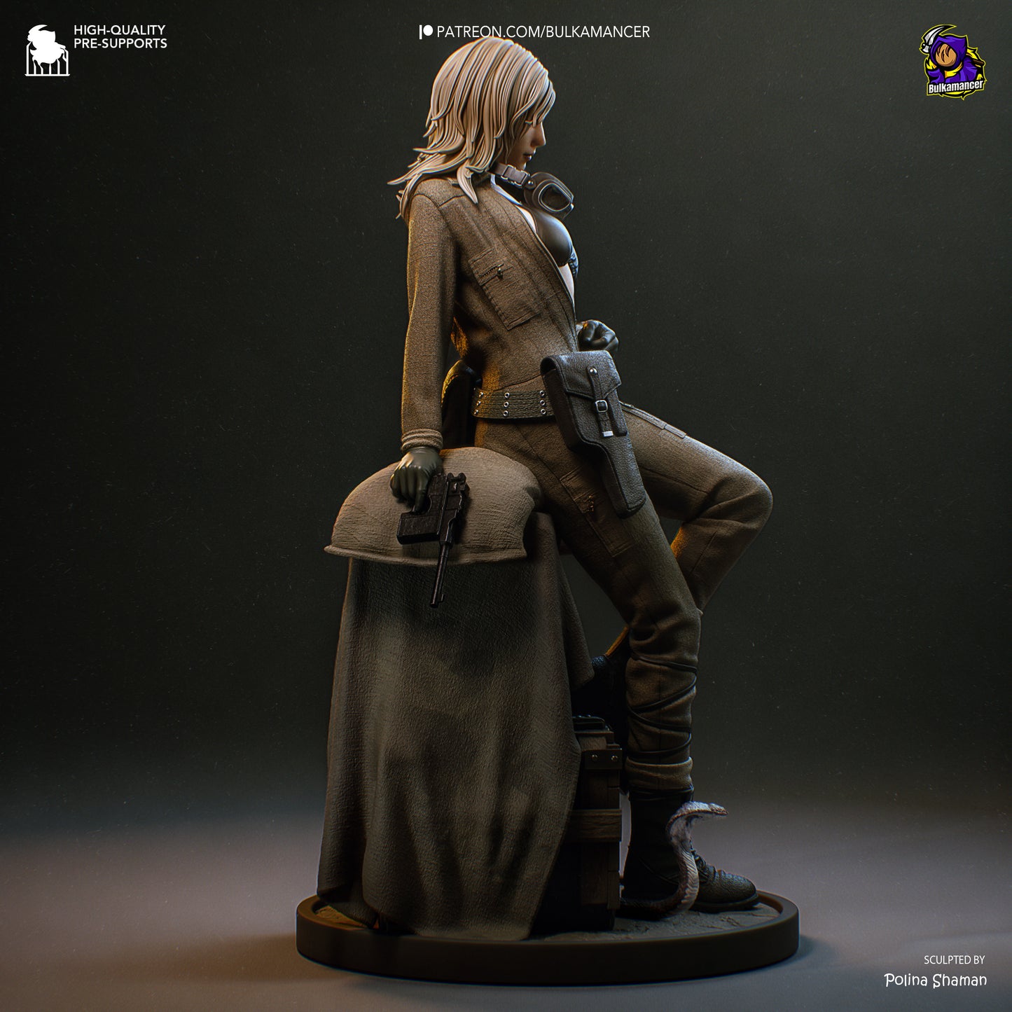 Triple Agent | Resin Garage Kit Figure Game Fan Art | Bulkamancer Sculpts